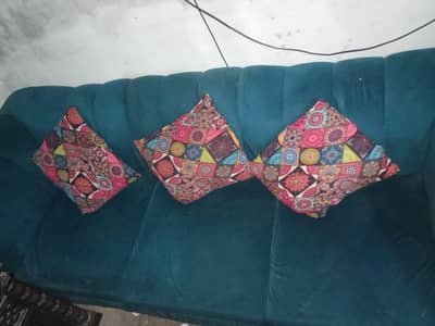 6 seater sofa green color