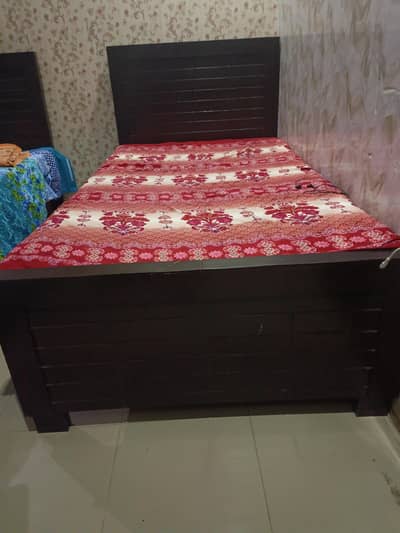 2 single bed with molty foam mattress