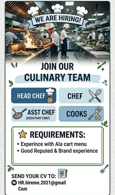 executive chef required