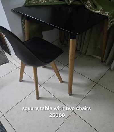 table with two chairs