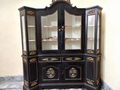 showcase pure wood double door