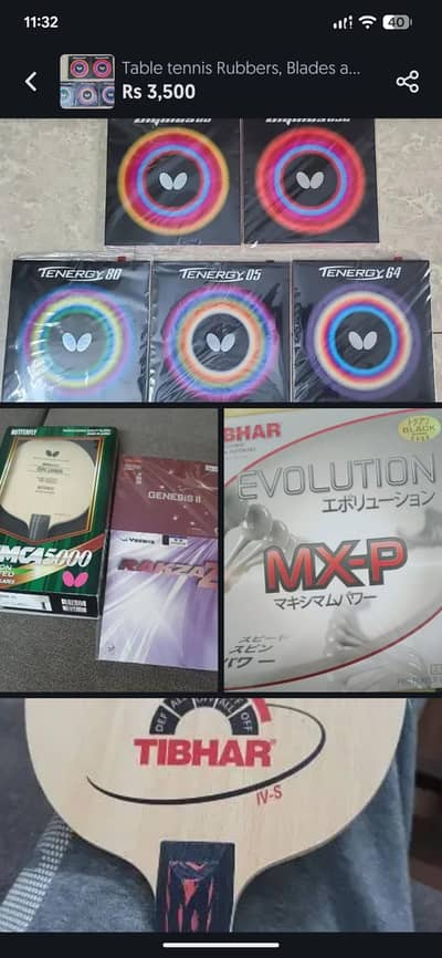 Table tennis Rubbers/Blades/Equipments