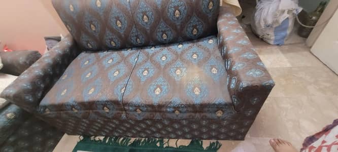 L shaped complete room sofa set with centre table