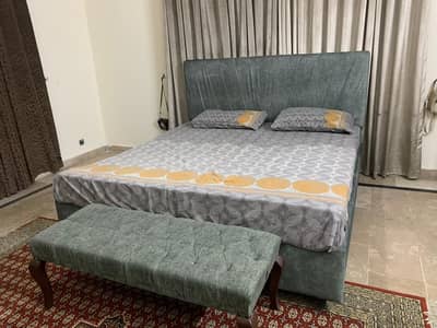 sage colour slightly used bed set