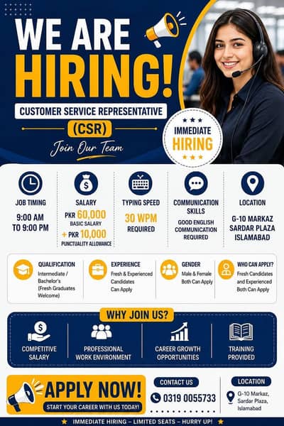 Hiring available