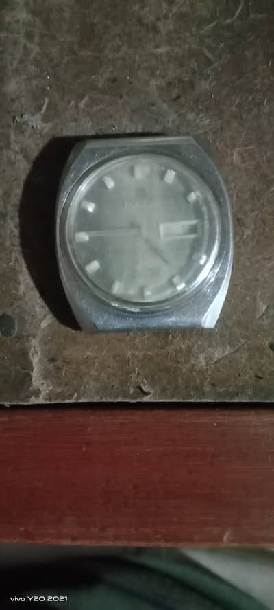 vintage Ricoh 21 jewel automatic green gradient blending to white dial