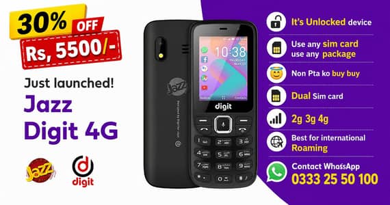 Jazz digit 4g for non pta