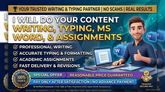 Writing , Typing Ms Word & Assignments Service Provide [0334-2220443]