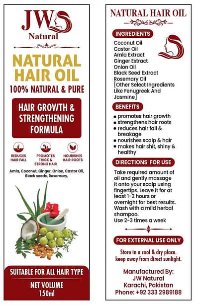 JW Natural Hair Oil