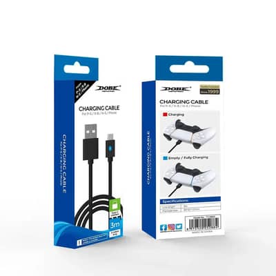 Ps5 charging cable with light indicator