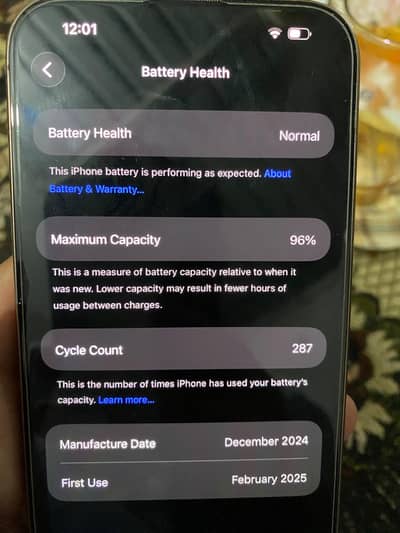 iphone 16 pro max jv lla madal 256gb health 96 full box