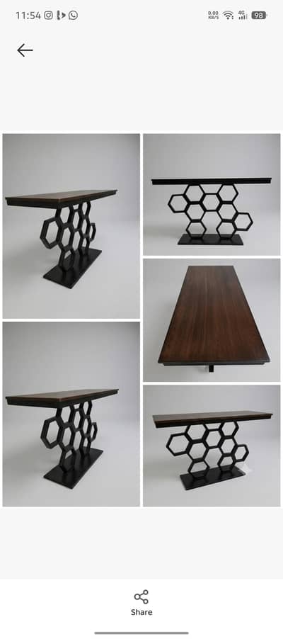 black honey comb table