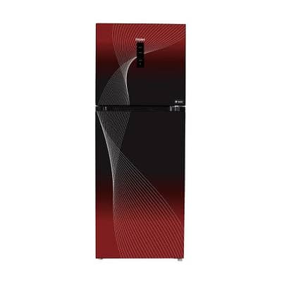 Haier 346 IFGA Inverter Refrigerator - Red Glass Door |