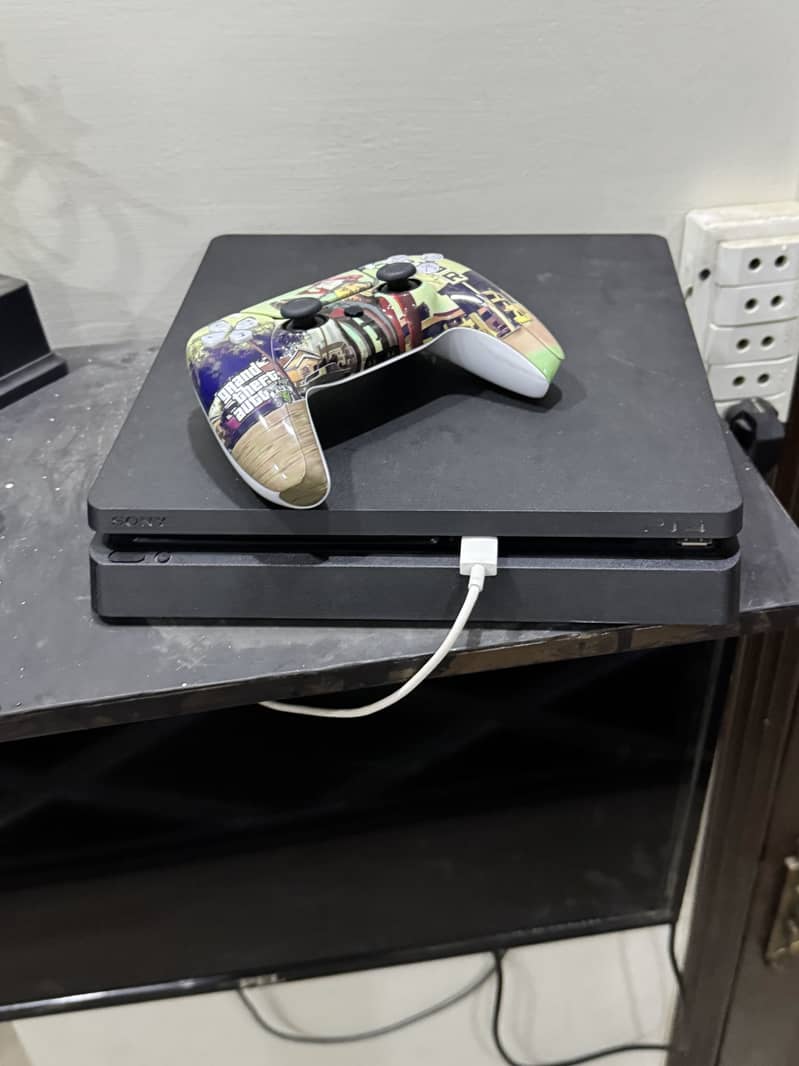 PS4 with two controllers 1