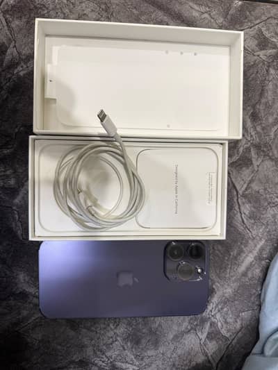 Iphone 14 pro max 256gb complete accesories pta approved