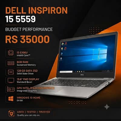 Dell Laptop Dell Inspiron 5559 - Core i5 6th Gen | 8GB RAM | Fast SSD