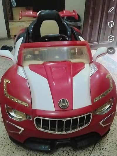 white and red car
