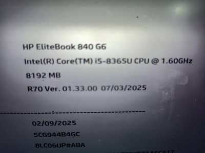 Touchscreen HP Elitebook 840 G6 Ci5 8th 8/256gb lush