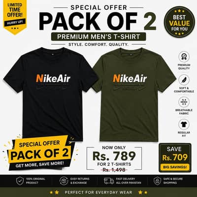 Men's Dry Fit Gym T-Shirt | Premium Quality | Black & Olive Green