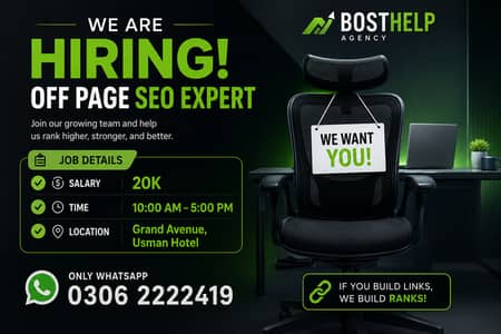 Hiring Off-Page SEO Expert | Salary Rs. 20,000 | BostHelp Agency