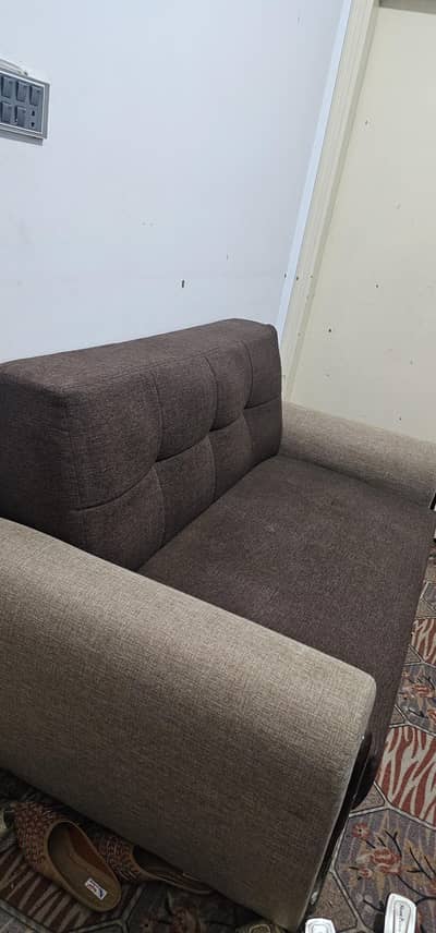 2 seater brown sofa