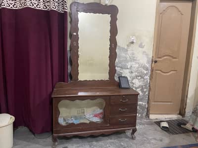 Wooden Dressing Table with Mirror