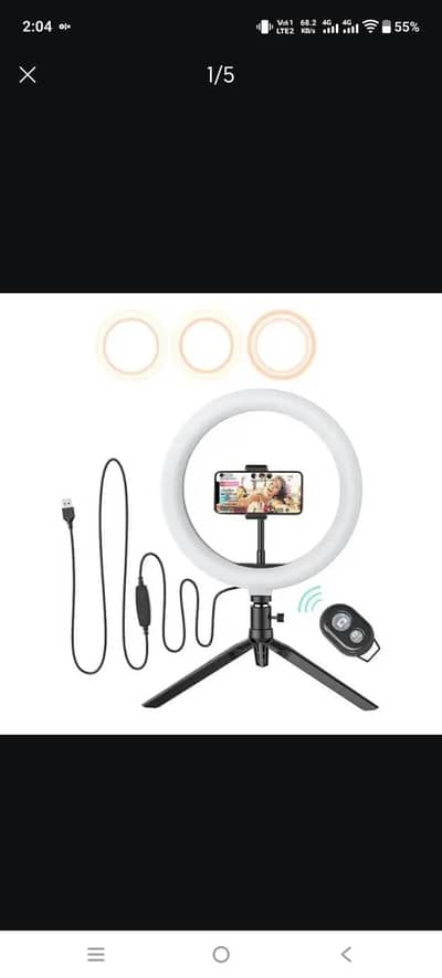 BlitzWolf BW-SL3 10inch Dimmable LED Selfie Ring Light