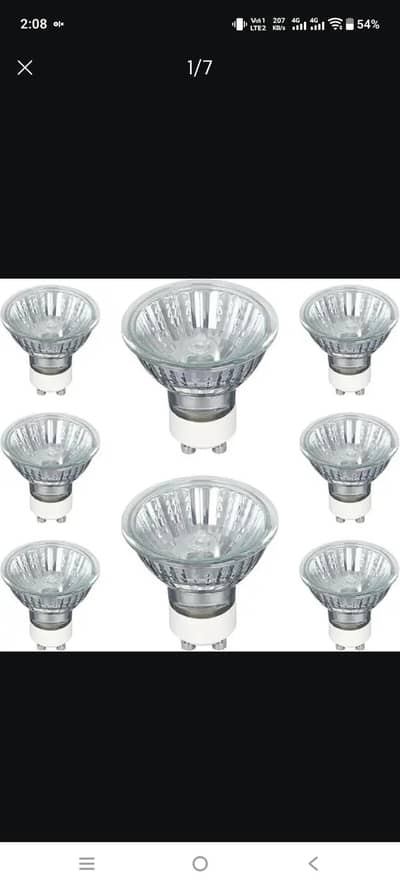 Vicloon GU10 50W Halogen Bulbs, Pack of 8
