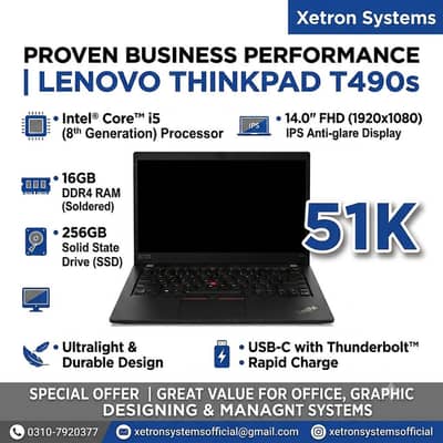 Lenovo ThinkPad T490s Core i5 8th Gen