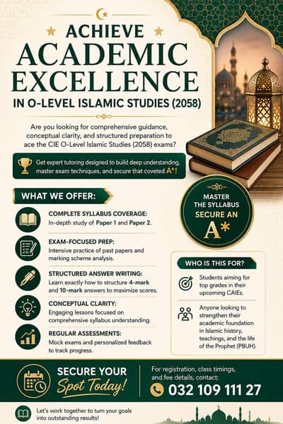 O-LEVELS ISLAMIC STUDIES TUTOR