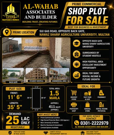 Plot for sale for Shop Sasta plot in this area