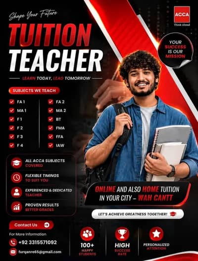 ACCA TUITION AVAILABLE IN WAH CANTT