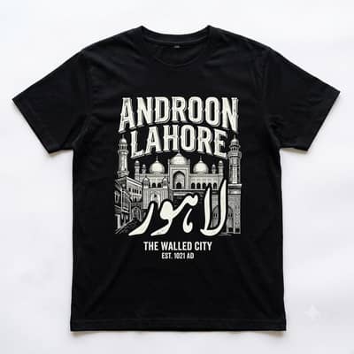 Exclusive Androon lahore Premium Black Graphic T-shirt
