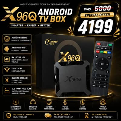 X96Q ANDROID TV BOX 8GB/128GB FREE MOVIES 0326/4174/150