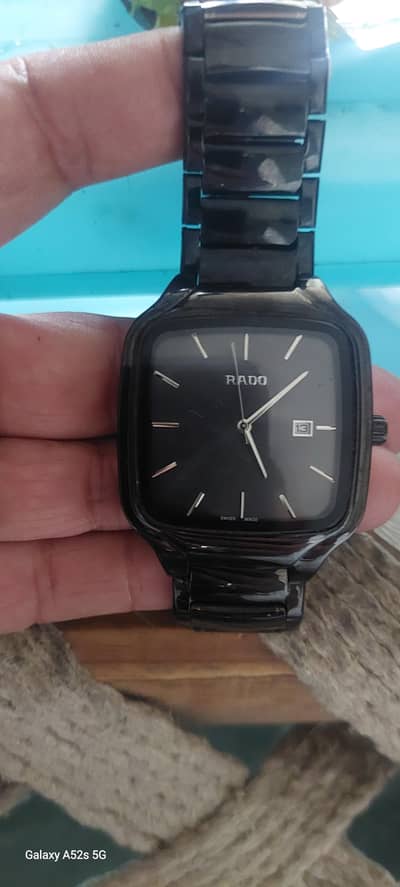 rado black colour in stainless steel