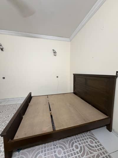 Wooden Double Bed with Foam Mattress