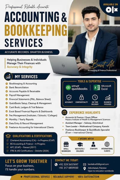professional accountant and quick books expert and finance