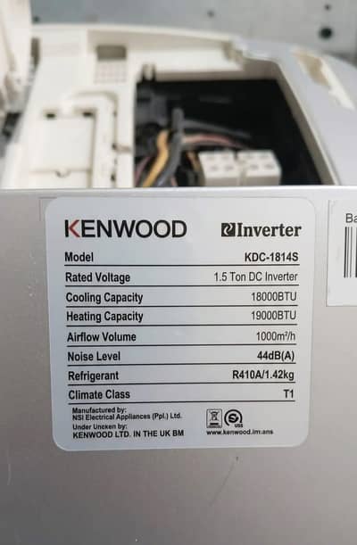 Kenwood 1.5 Ton DC Inverter AC (Cool & Heat)