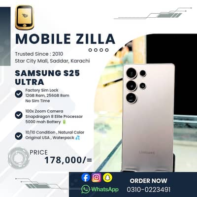 Samsung S25 Ultra Natural titanium, Non Pta, Like New, WATERPACK