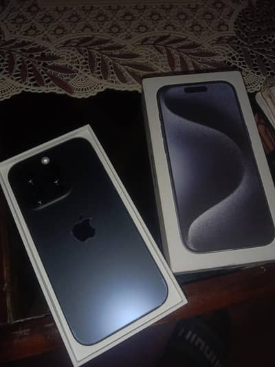 i phone 15 pro non pta e sim working physical use ful box