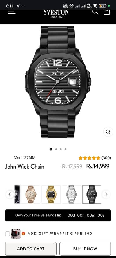 sveston john wick Chain watch