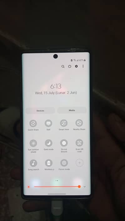Samsung Mobile Note 10 clear panel