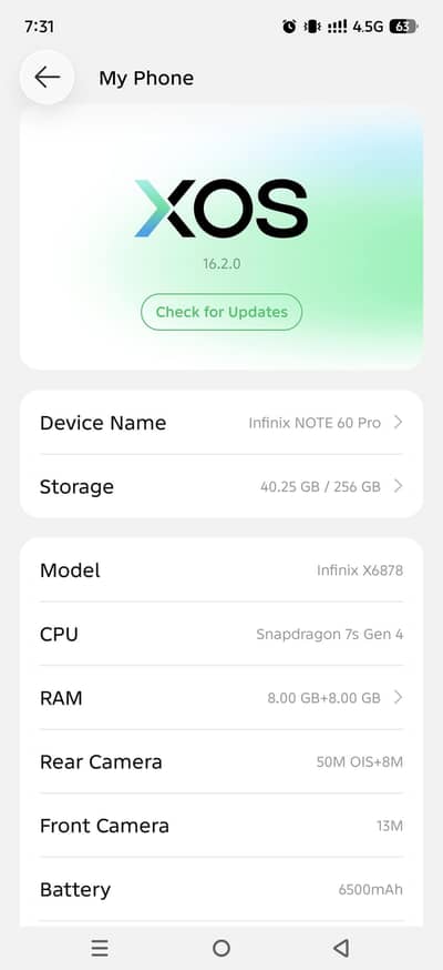 infinix Note 60 pro. . . . 8+8. . 256.