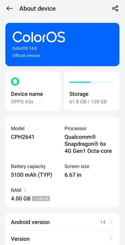 OPPO A3x