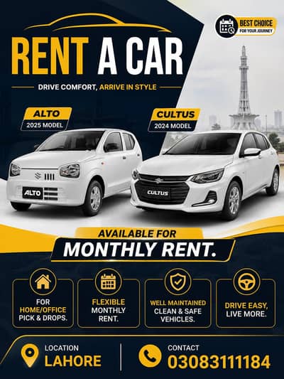 Rent A Car Service in Lahore