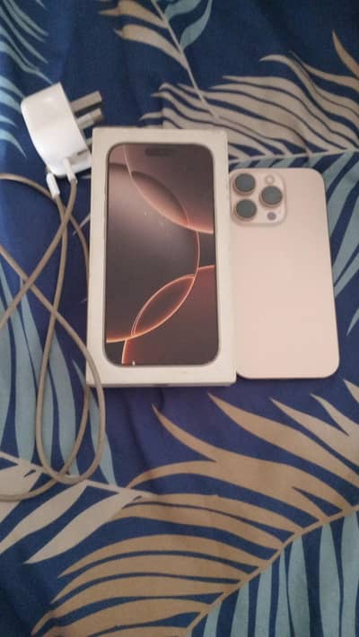 iphone 16 pro first hand use with original cable & box plus adopter