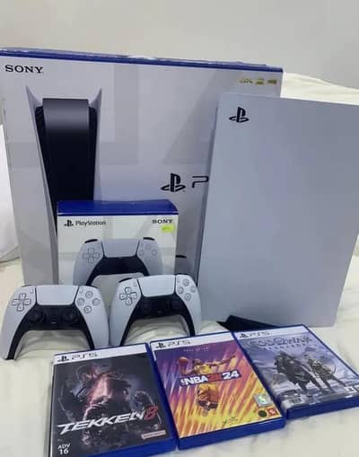 Sony playstation PS5 slim 2TB 5DVD Game 2 Controller
