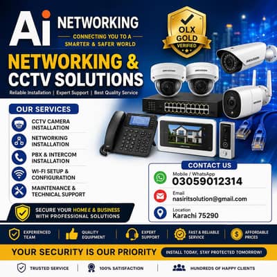 CCTV camera installation and Networking