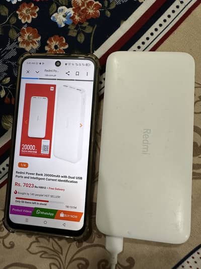 Redmi power bank 20000mah It easily charges the phone 4 times Iphone16