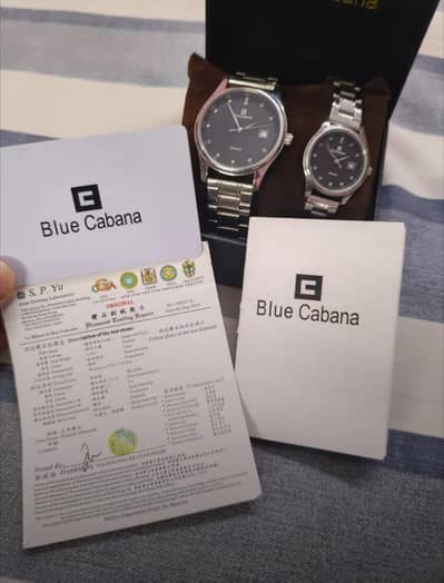 *BRAND NEW* Blue Cabana Couple's Watch Set